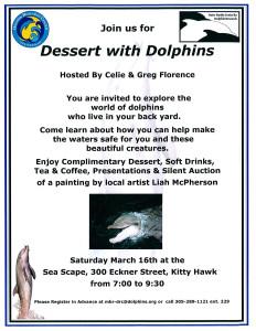 Dessert with Dolphins invite