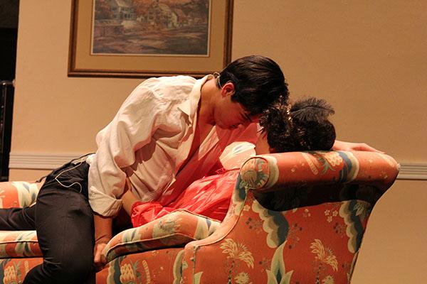 Seniors Christian Davis and Carla Hardy perform as Aldolpho and the Drowsy Chaperone.