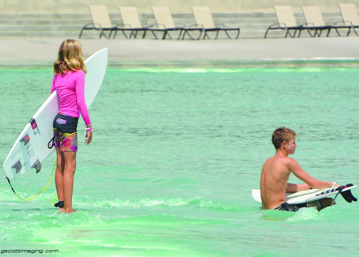 Sophomore Evan Wienert and his eighth-grade sister Cholesterols find the perfect waves in Waco, Texas, at a new man-made surfing experience that draws visitors from all over the world. PHOTO SUBMITTED BY EVAN WIENERT