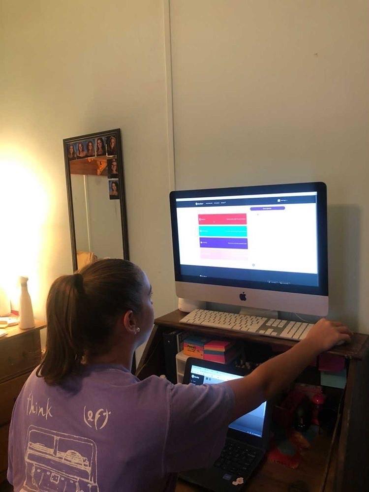 Senior Lydia Surprenant enjoys working on her mental health podcast throughout her days. Submitted photo.