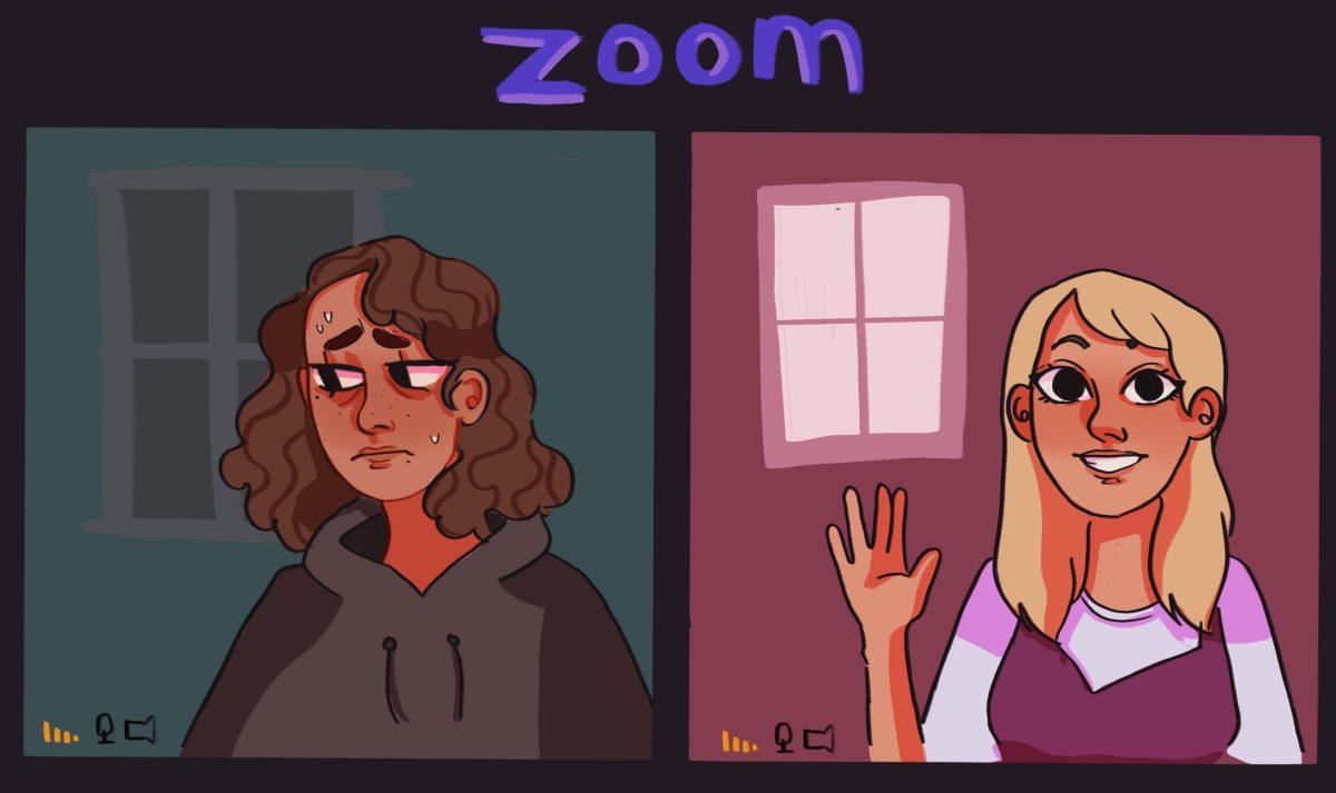 Online learning is a dream for some students and a nightmare for others – and sometimes it just depends on which day it is. Illustration by Savannah Sawin/Special to Nighthawk News