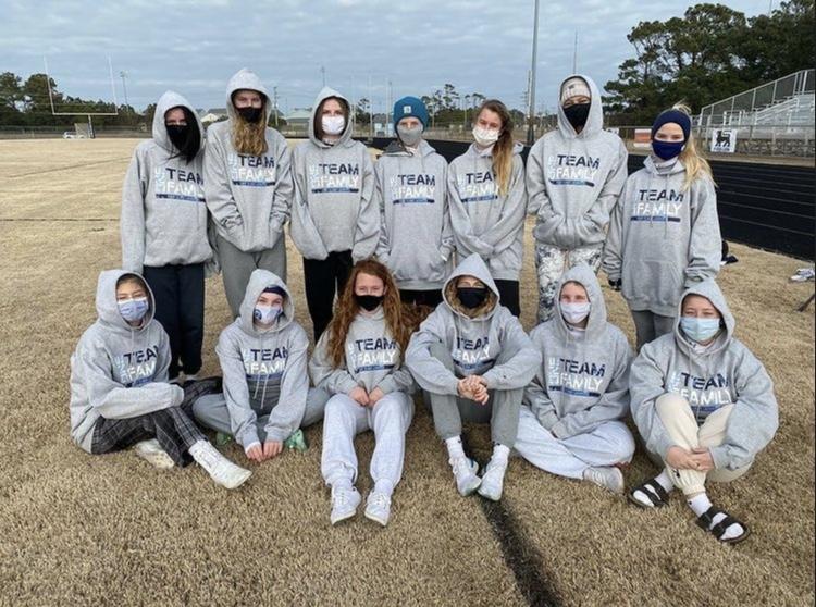 The FFHS lacrosse team poses for a picture with new sweatshirts symbolizing #TLoveStrong. Submitted photo