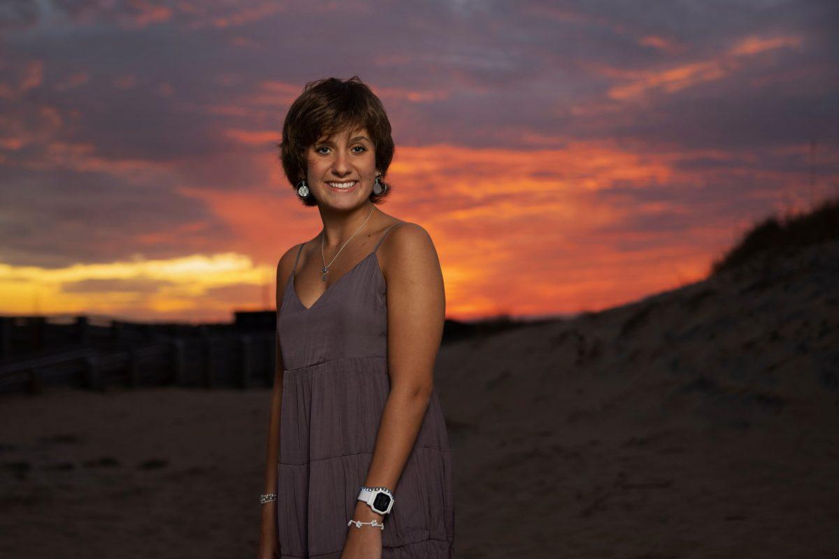 First Flight senior Tatum Love poses for one of her notable senior photos. 